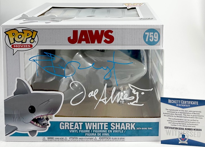 Richard Dreyfuss & Joe Alves Signed JAWS Great White Shark Funko POP A BAS COA