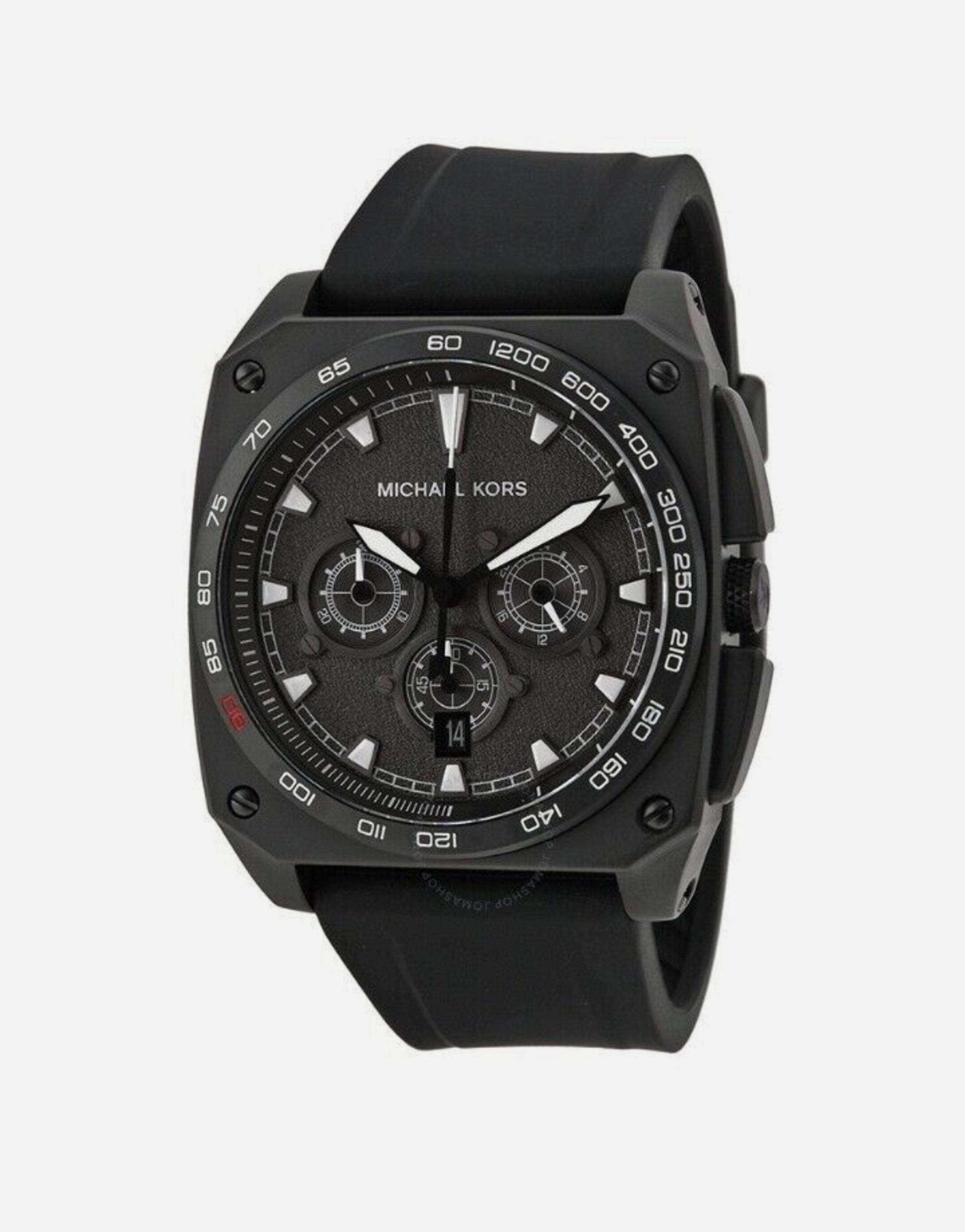 80% OFF Michael Kors Men's Grandstand MK8390 Black Silicone Quartz Watch