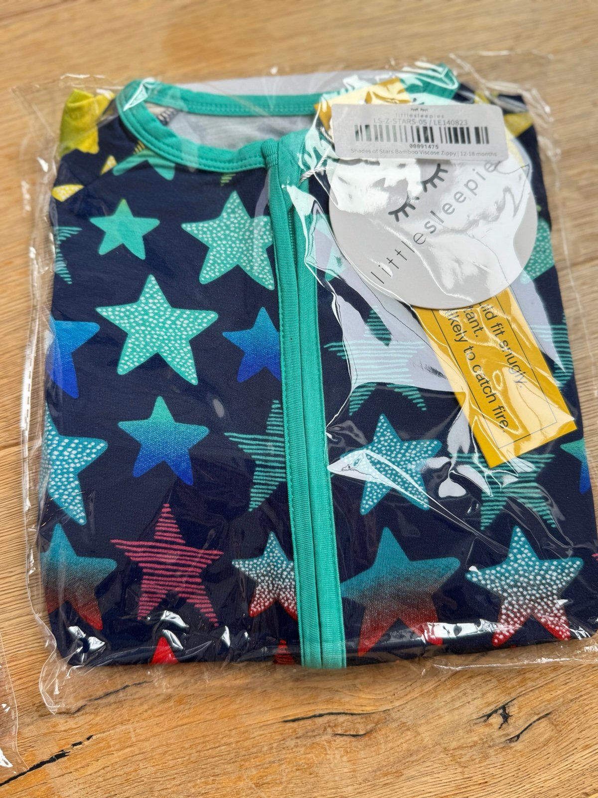 Little Sleepies shades of stars zippy 12-18