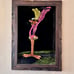 Vintage MCM Looney Tunes Road Runner Black Velvet Painting, Mexico