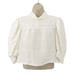 SANDRO Paris Janyce Womans Sz 3 (L) Ecru Puff Sleeve Cloqué Blouse Cropped Top
