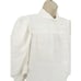 SANDRO Paris Janyce Womans Sz 3 (L) Ecru Puff Sleeve Cloqué Blouse Cropped Top
