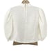 SANDRO Paris Janyce Womans Sz 3 (L) Ecru Puff Sleeve Cloqué Blouse Cropped Top