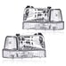 Headlights Compatible with 92-96 Bronco/92-96 Ford F150 F250 F350 Super Duty(In