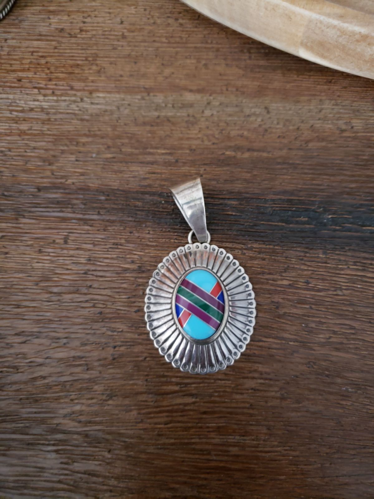 Sterling Silver Multi-stone Pendant