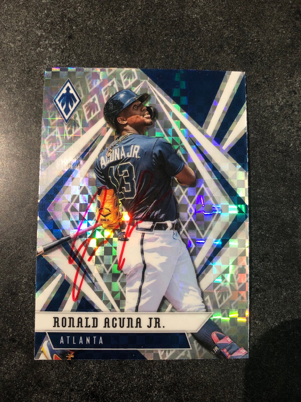 Ronald Acuna Autographed baseball card