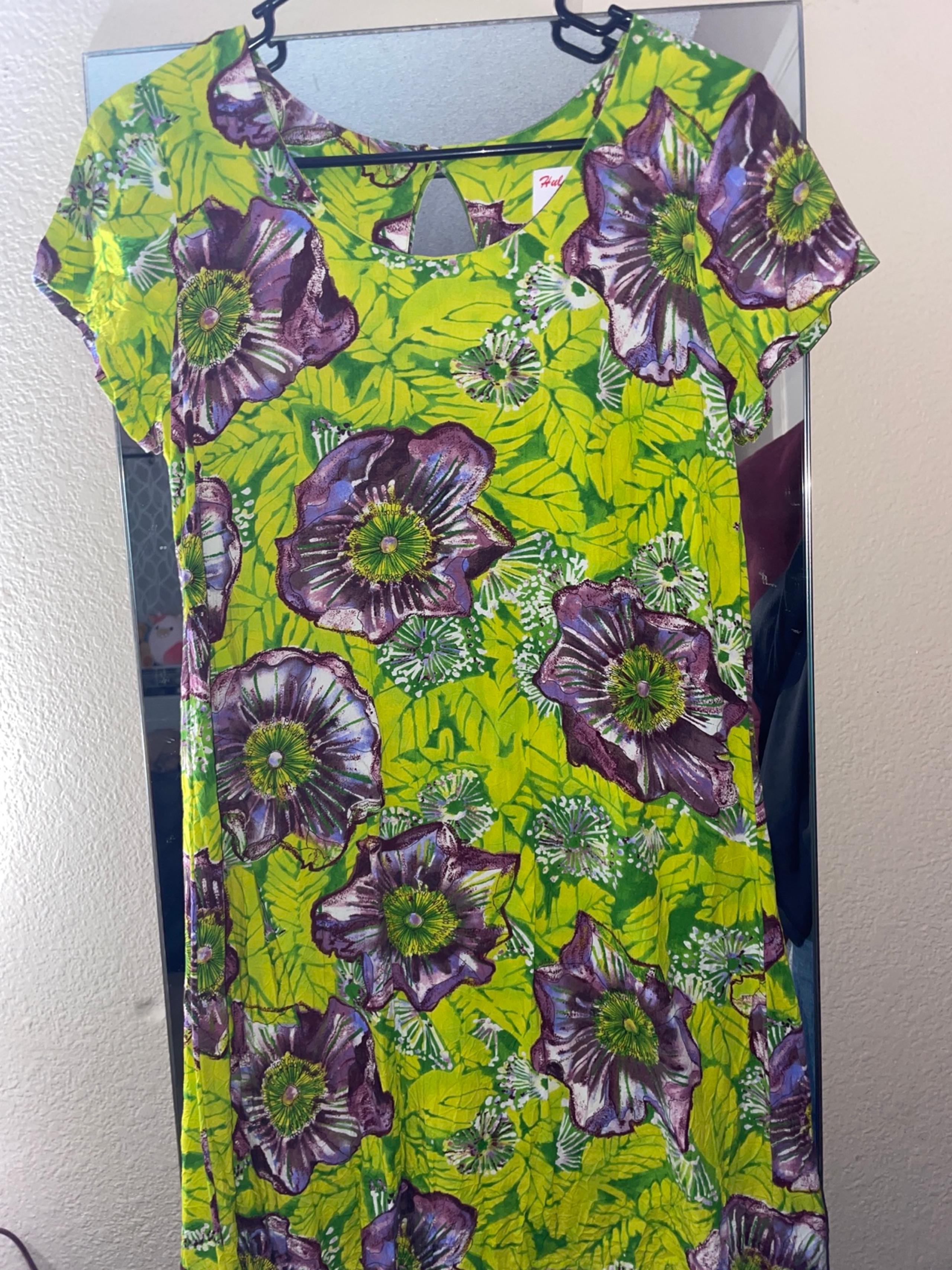 Vintage HULA MOON By JAMS WORLD HAWAII “Lilikoi” Hawaiian Dress XS