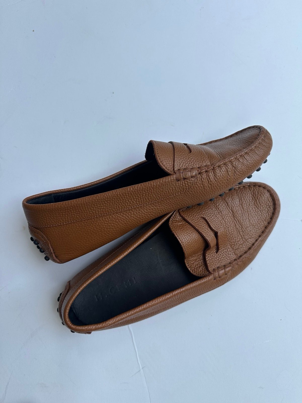 m gemi Women’s tan leather driving shoes The Pastoso