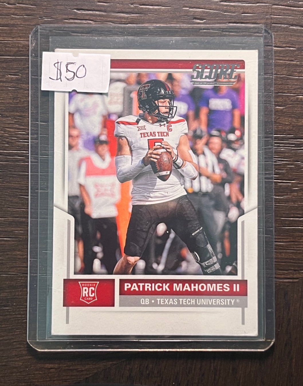 Score 2017 Patrick Mahomes Texas Tech Rookie Card