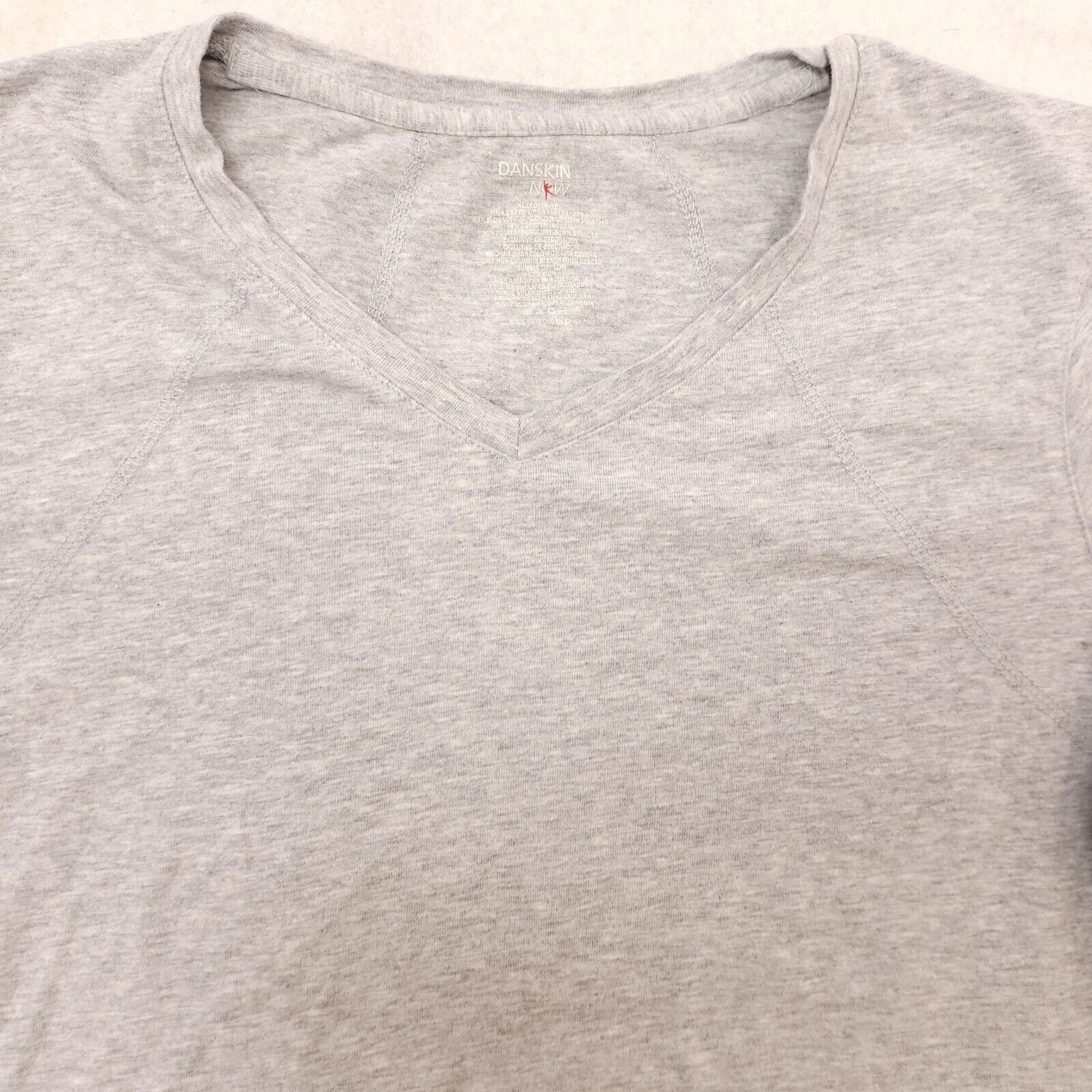 Casual Pullover Short Sleeve T Shirt Womens Size Extra Large XL Gray - Danskin Now