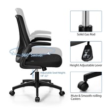 Ergonomic office chair in black
