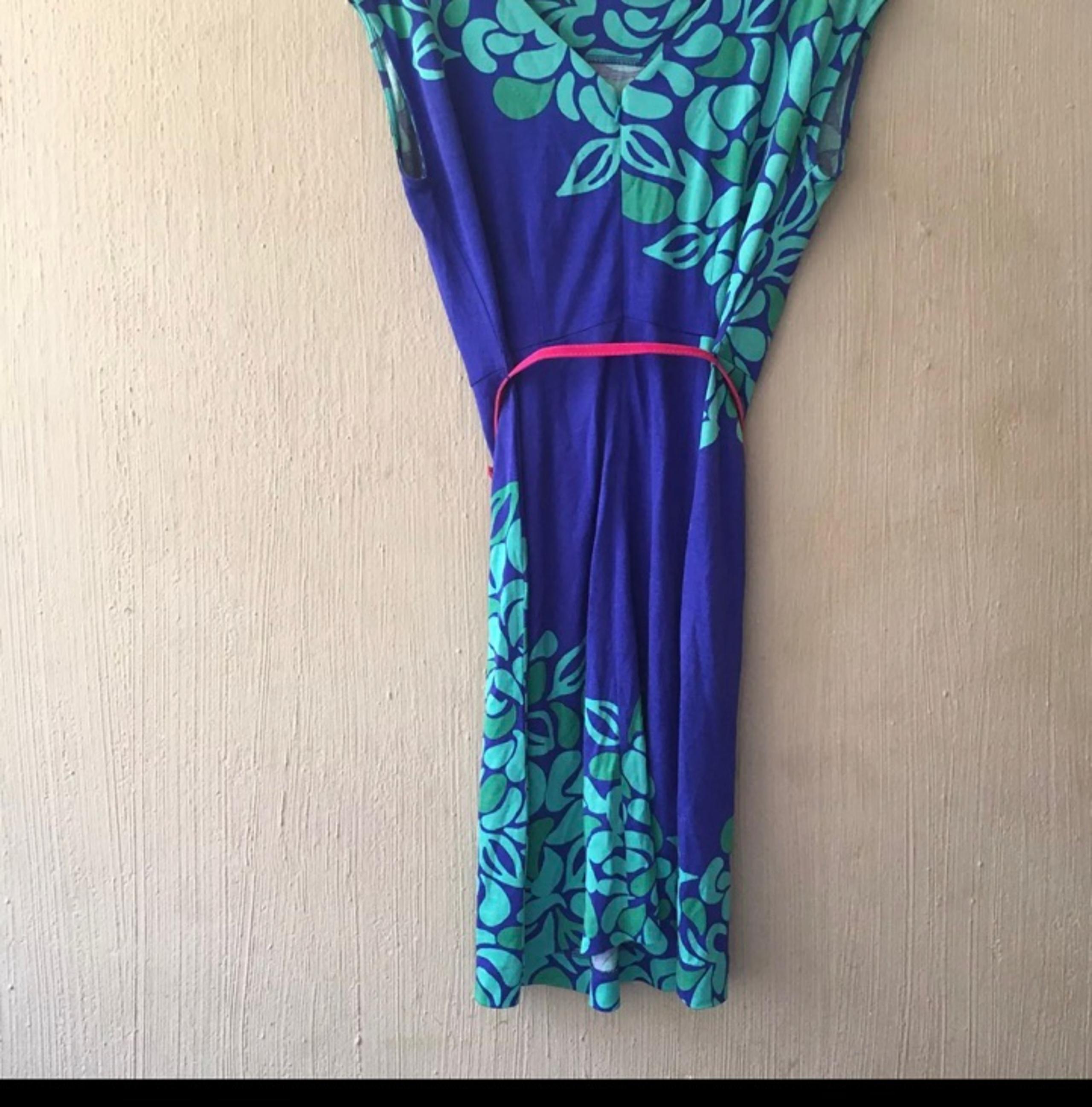 Lilly Pulitzer Womens S Ava Cameo Island Knit Dress Cap Sleeve Silk Blue Green