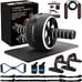 10-In-1 Ab Exercise Wheels Kit with Resistance Bands