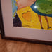 Carol Drummond Woman With Bird Watercolor Painting Framed Impressionism Art