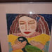 Carol Drummond Woman With Bird Watercolor Painting Framed Impressionism Art