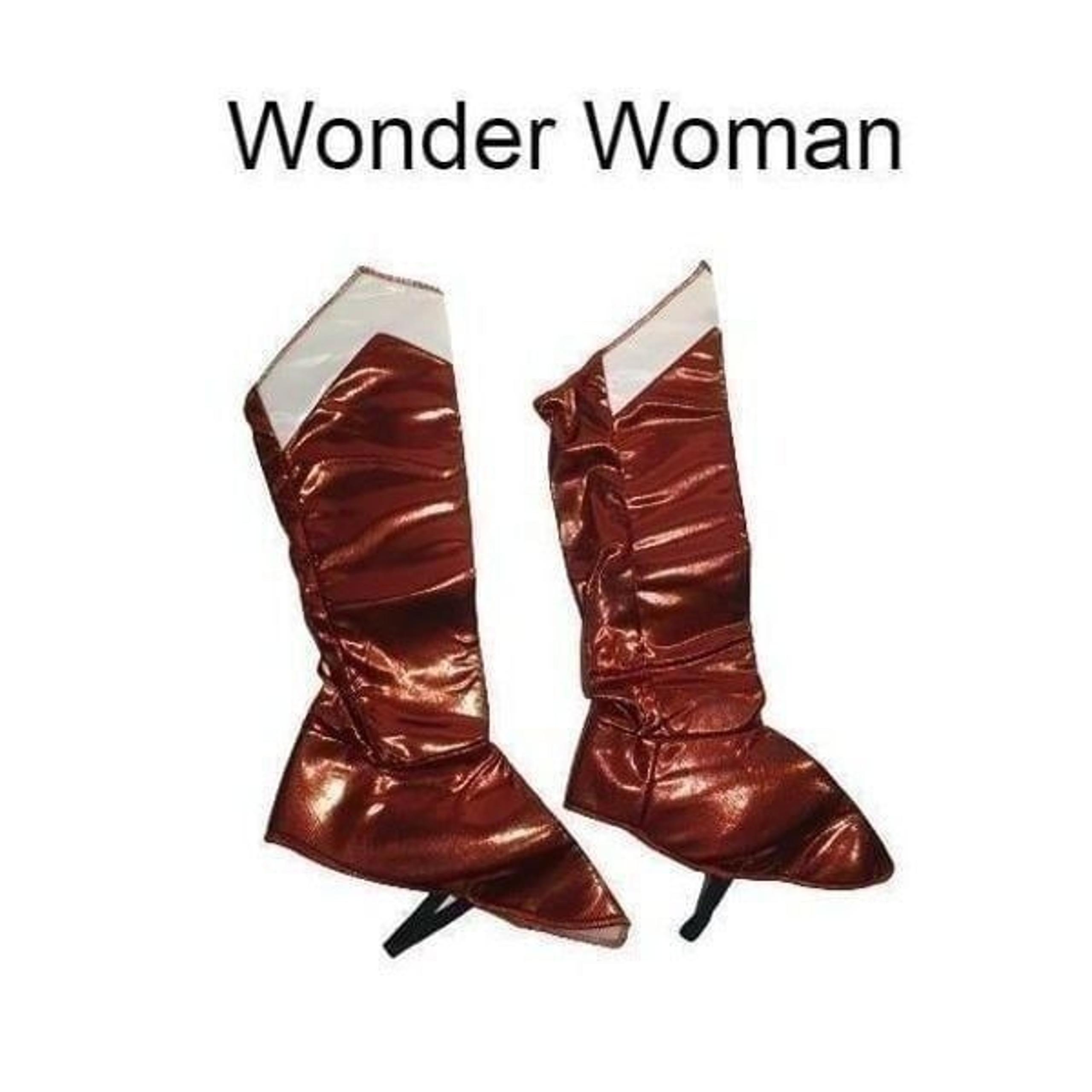 Wonder Woman Boot Coverings Girls Costume Cosplay OS Red White DC Comics NEW