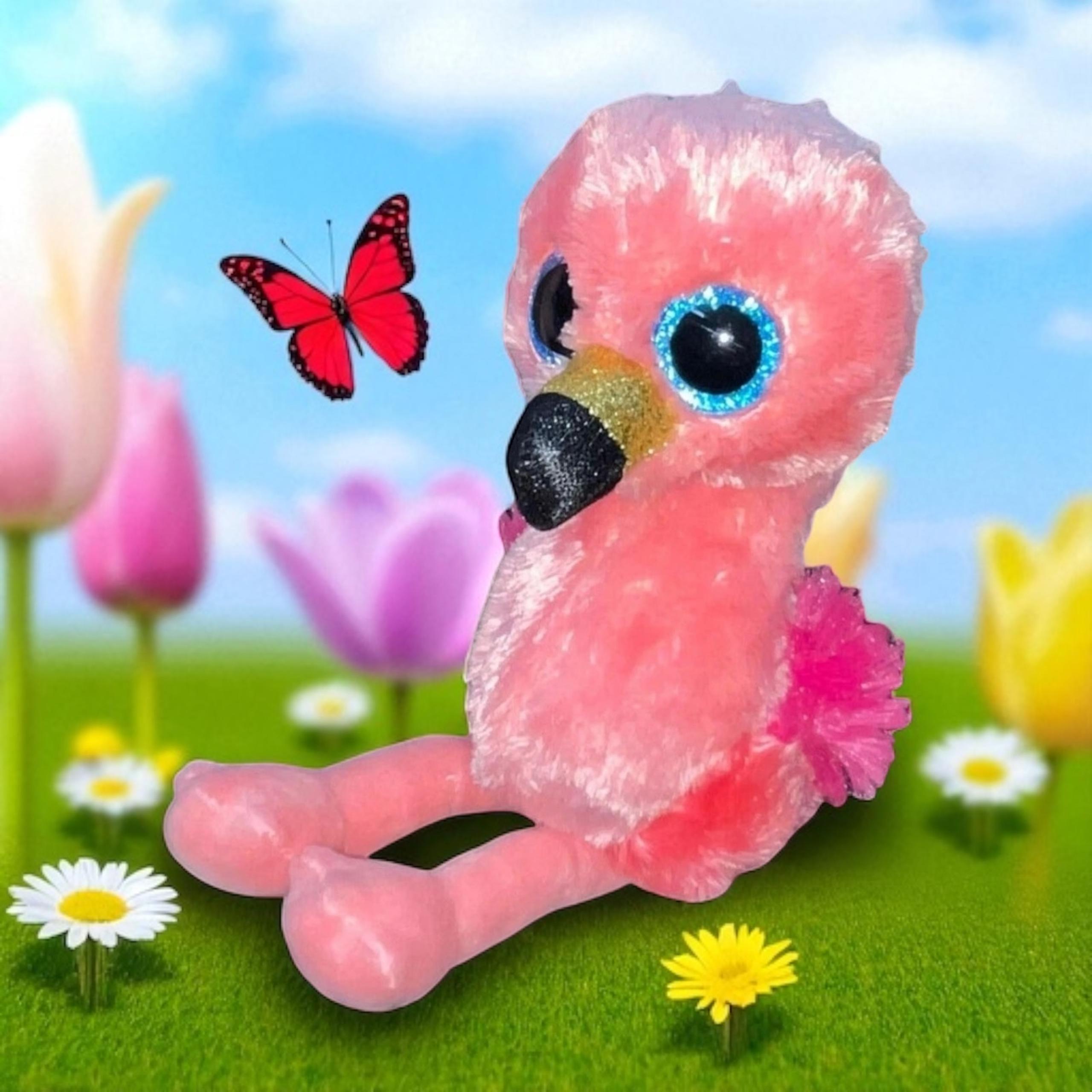 Ty Beanie Boos Plush Flamingo Gilda Bird Stuffed Animal Nursery Shower Decor 10"