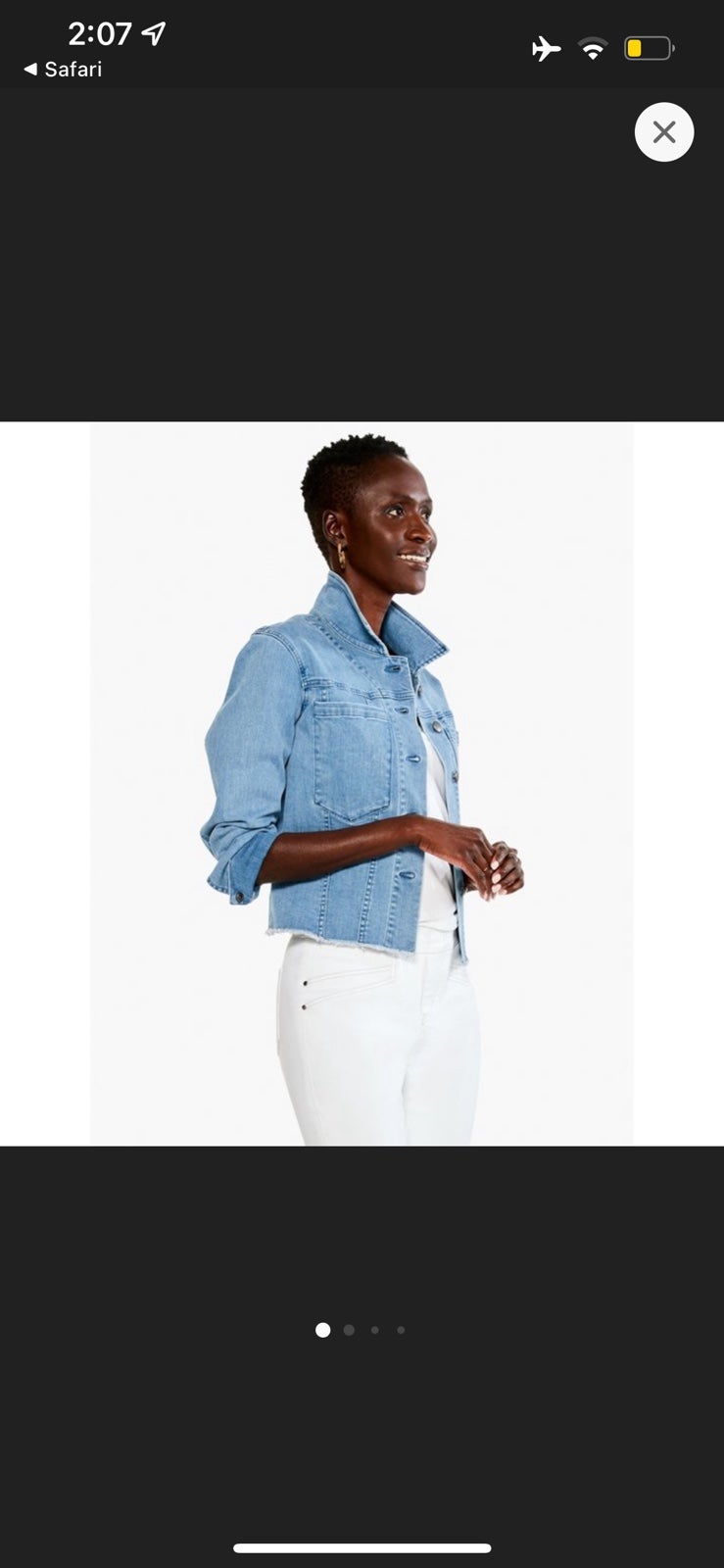 NWT NIC+ ZOE Super Stretch Denim Jacket Petite Medium - 91% Cotton