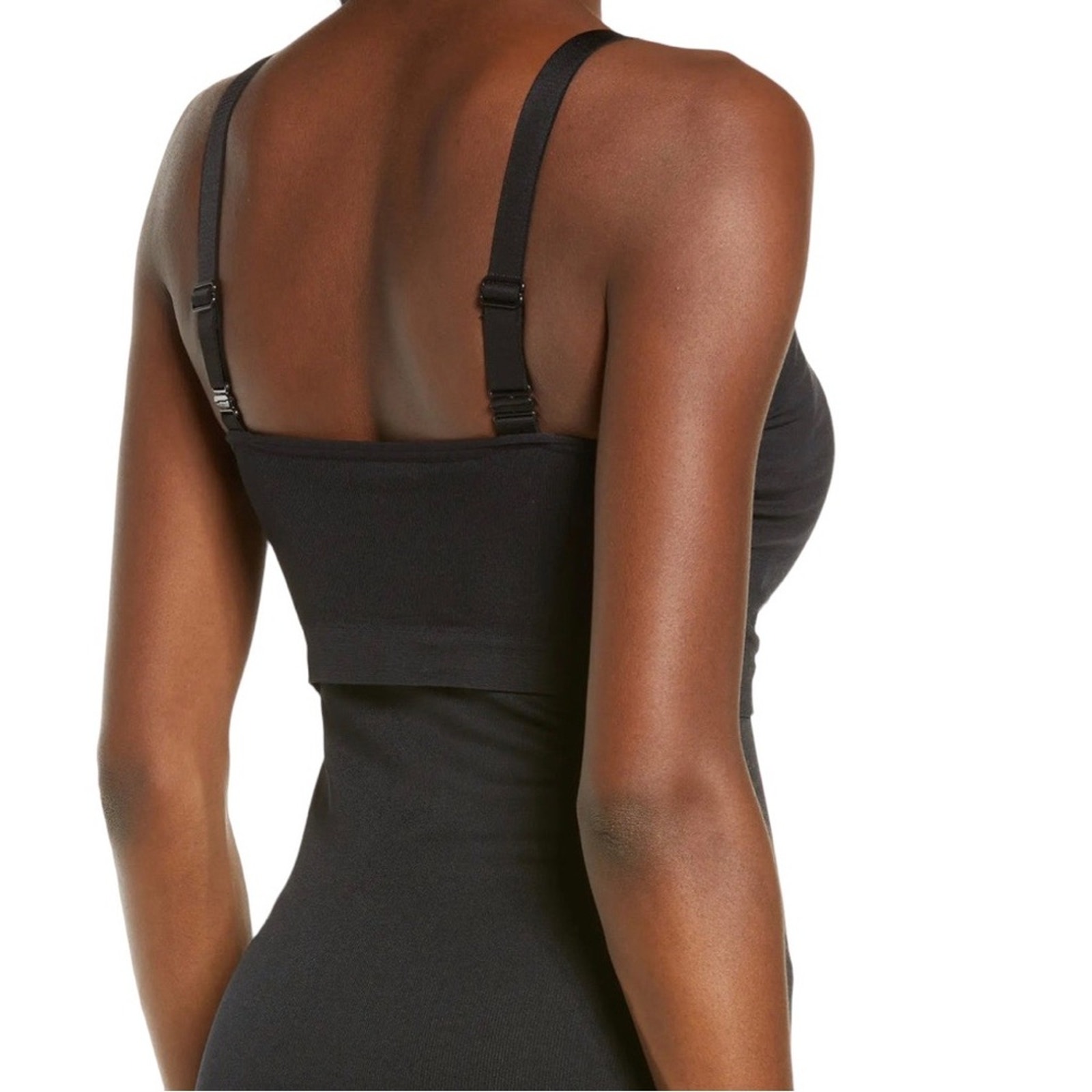 OMNIA INTIMATES Black Lapis Everyday Wirefree Adjustable Strap Bra Cami Size S/M