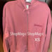 Disney Parks Disneyland Pink Mickey Mouse Embossed Zip Up Hoodie