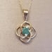 10K Gold Emerald Pendant Necklace
