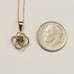 10K Gold Emerald Pendant Necklace