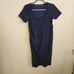 Stowaway Collection Maternity Dress BECCA Navy Blue Size S Short Sleeve NWT Knit