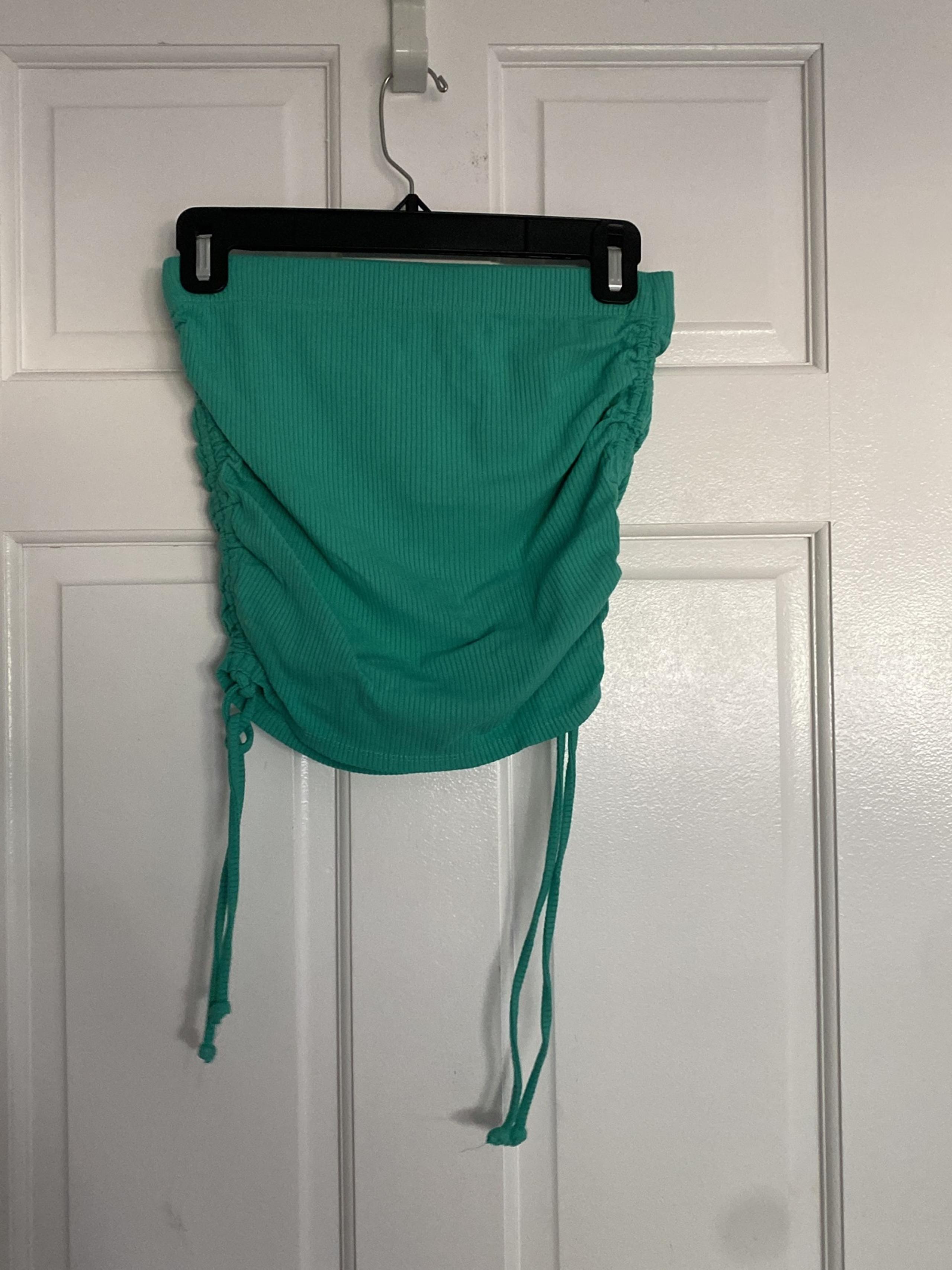Papaya Cinched Side Adjustable Length Fitted Mini Skirt