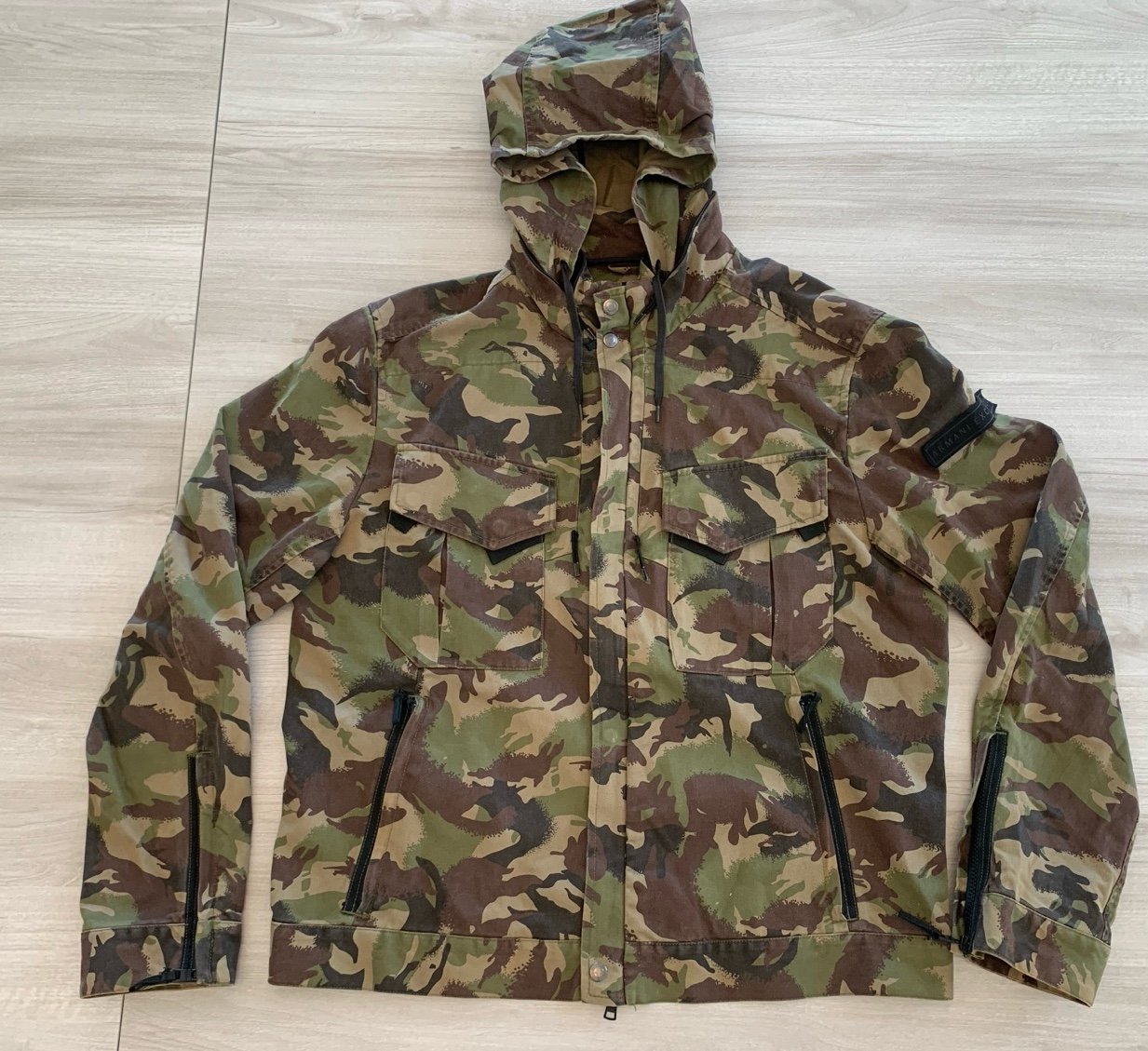A|X Armani Exchange Utility Cargo Canvas Hooded Jacket Men’s XL