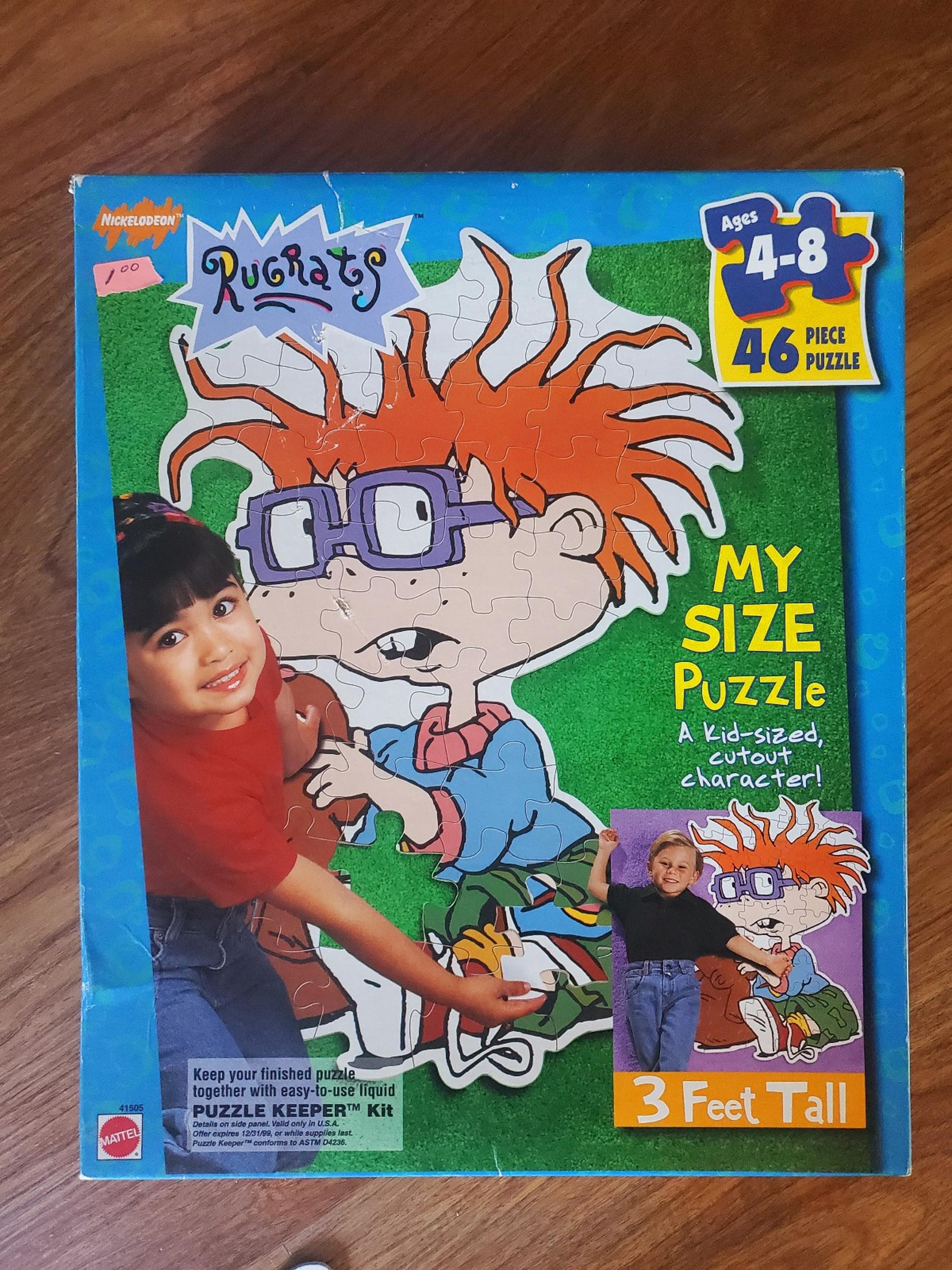 Vintage Rugrats “My Size” Chuckie Puzzle – Collectible 90s Toy – 3 Feet Tall – 4