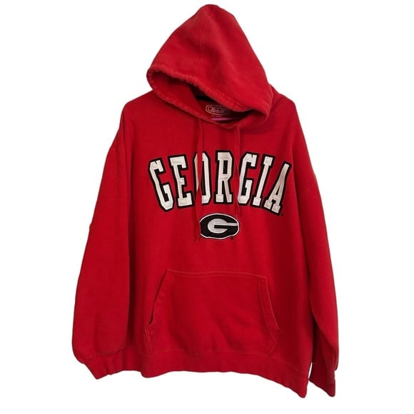 Red Georgia Bulldawgs Dawgs Bulldogs Hoodie Pullover size 2XL