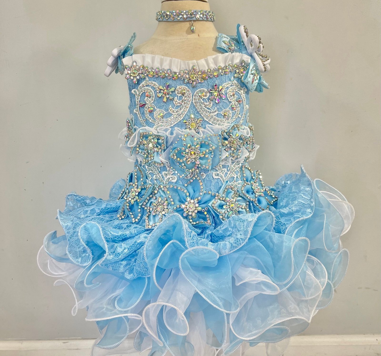 Pageant girls cupcake princess glitz flower girl dress.