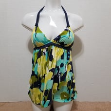 Abercrombie & Fitch top Small colorful abstract floral print sleeveless halter