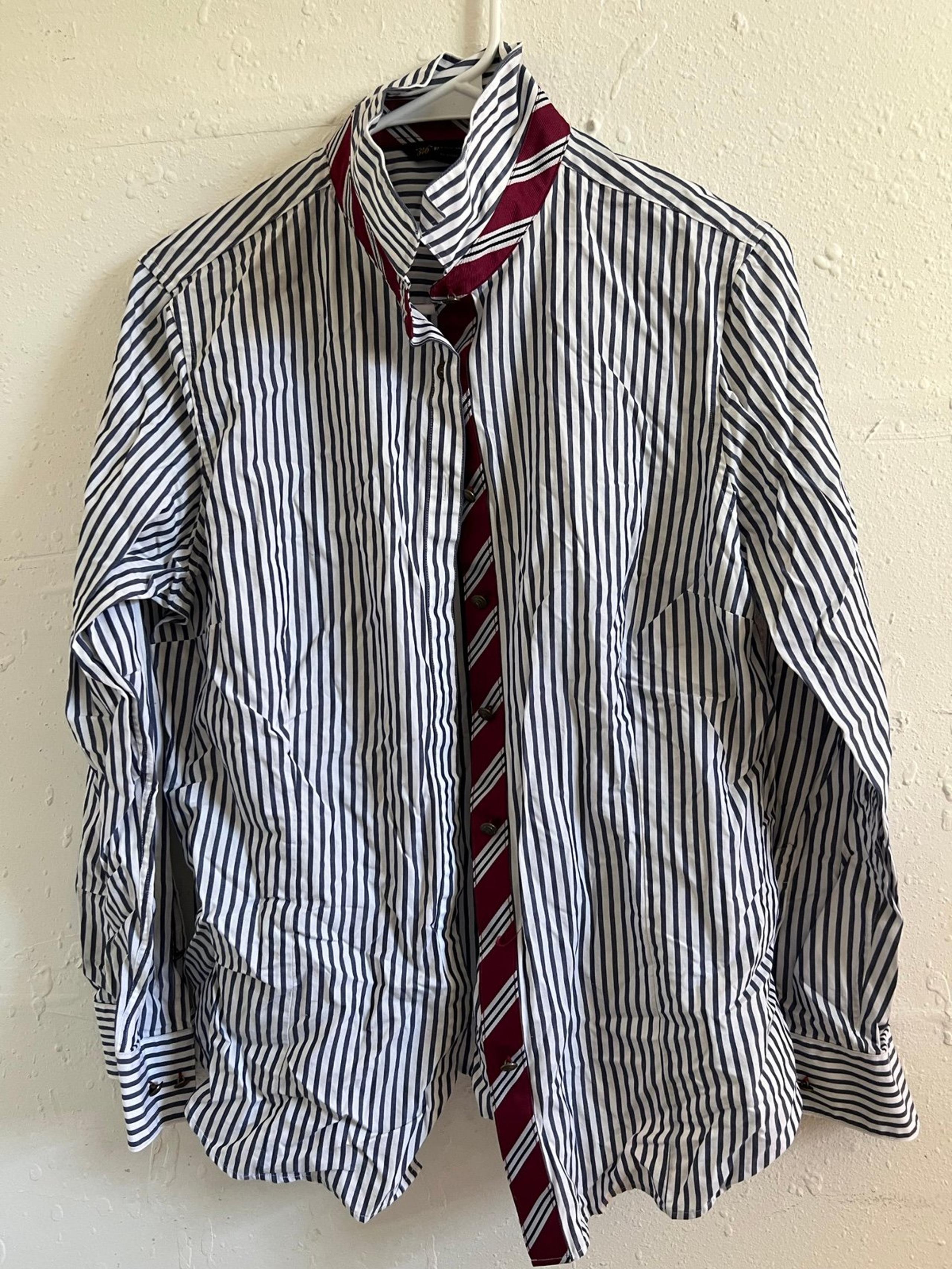 Brooks Brothers Blue white striped  button down Shirt Size 16