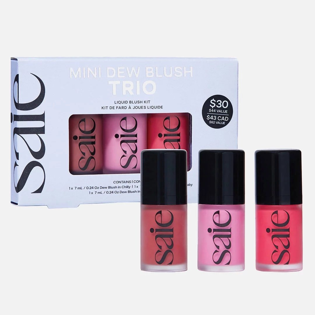 Saie Beauty Mini Dew Blush Trio Set