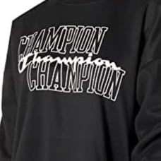 CHAMPION BLACK & WHITE PULLOVER SWEATSHIRT XS (OVERSIZED) 1201