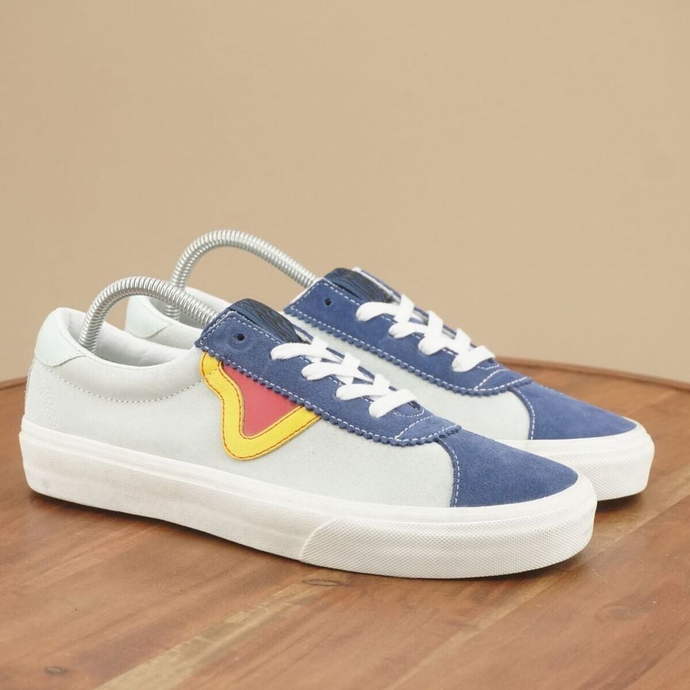 Vans Sport Energy Suede Skateboard Sneaker Size 9 Mens / 10.5 Womens Blue Yellow