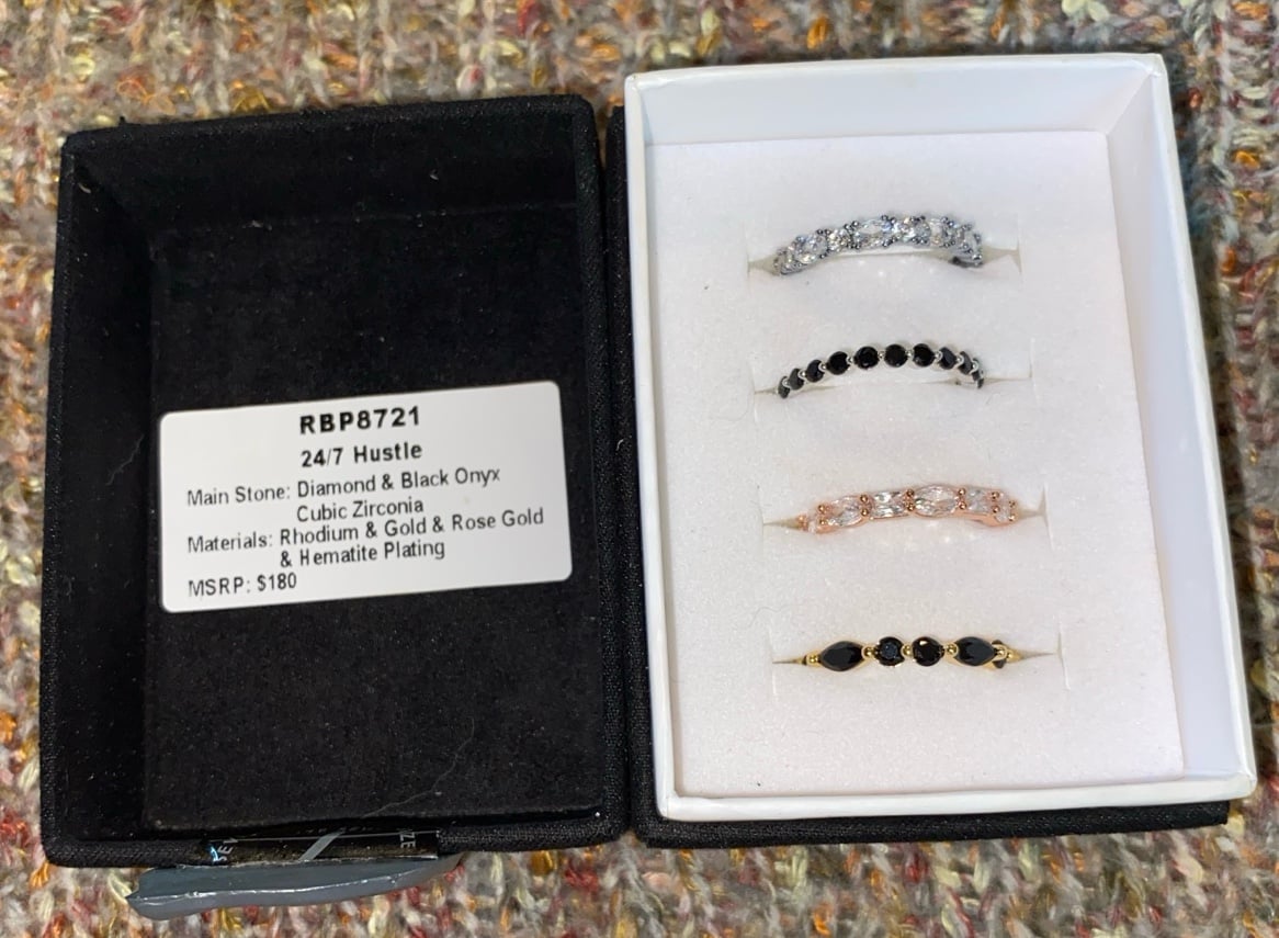 Bomb Party 24/7 Hustle Luxe Bands Rings RBP8721 Size 7