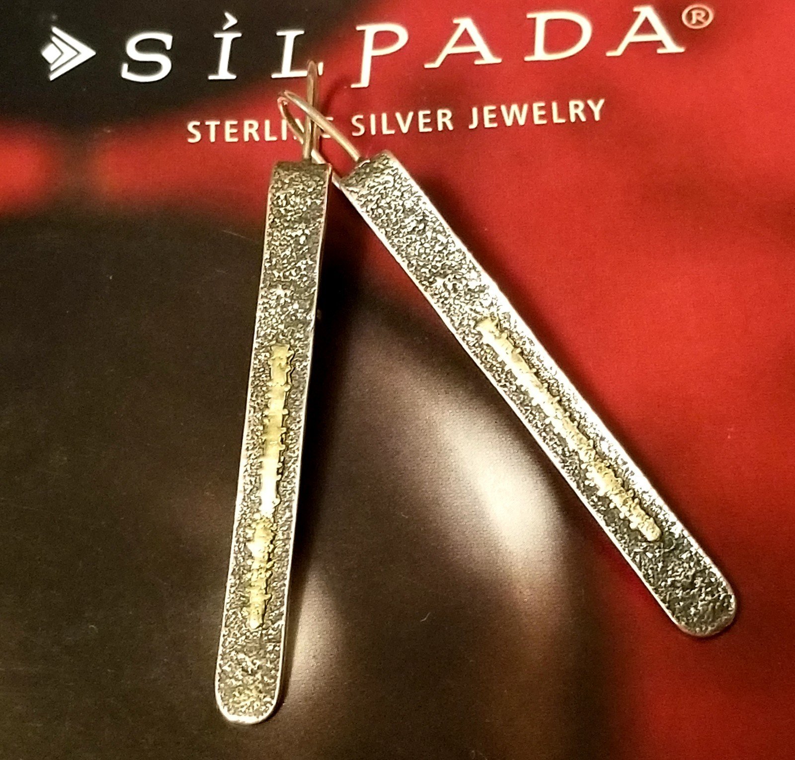 Rare Silpada Sterling Silver & 9k Gold Earrings