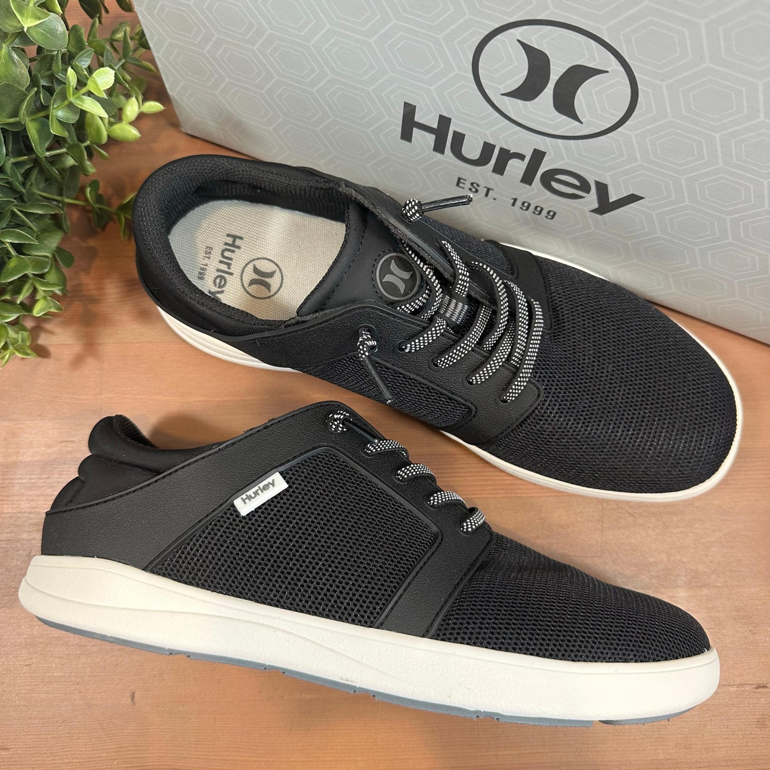 Hurley Men's Black Shoreline Casual Slip On Sneakers Size 8