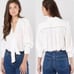 FREE PEOPLE | NEW Wishful Moments Ivory Tie Neck Embroidered Top Women’s Size M