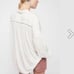 FREE PEOPLE | NEW Wishful Moments Ivory Tie Neck Embroidered Top Women’s Size M
