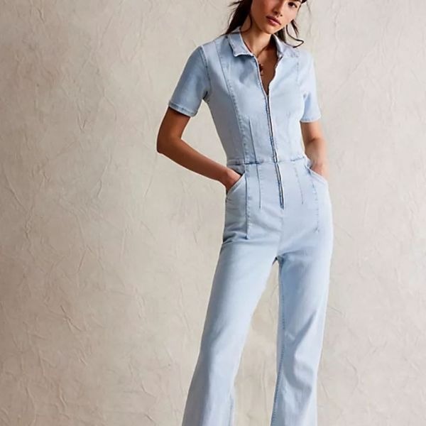 NeW! Three people jade denim jumpsuit