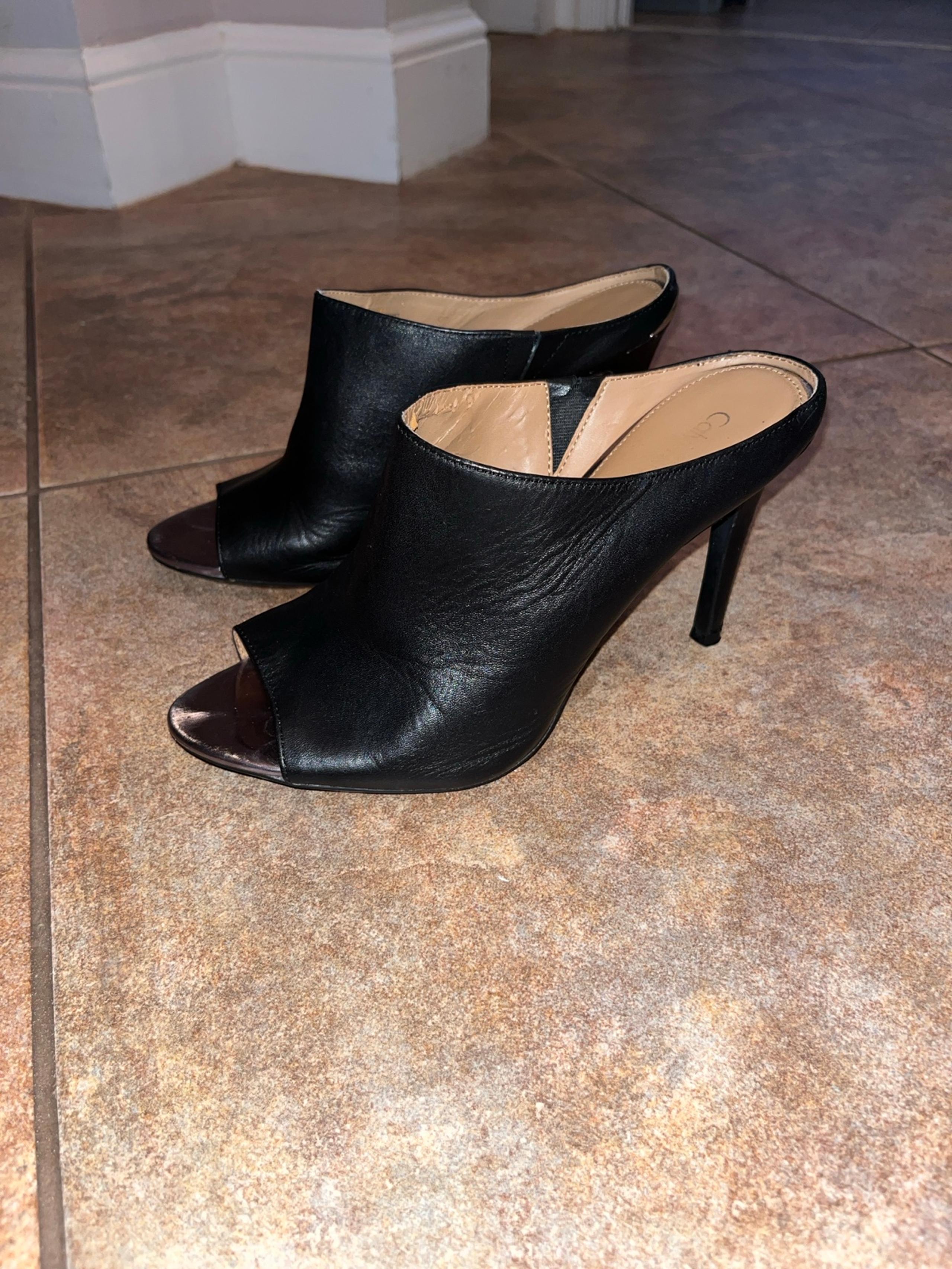 Calvin Klein Women’s High Heel Peep-Toe Nola Sandal Size 7
