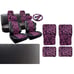 13pc Pink Zebra Car Accessories