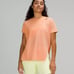 Lululemon LA Relaxed Tee size 0 Malibu Peach/Heather Pink Sorbet MLPH/HPKS