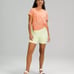 Lululemon LA Relaxed Tee size 0 Malibu Peach/Heather Pink Sorbet MLPH/HPKS
