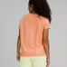 Lululemon LA Relaxed Tee size 0 Malibu Peach/Heather Pink Sorbet MLPH/HPKS
