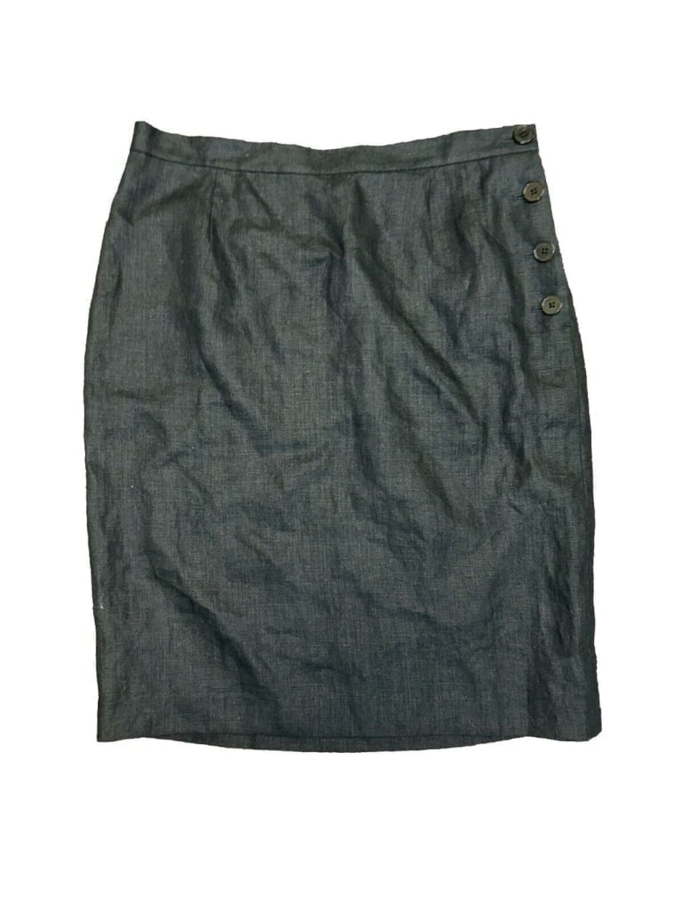 LAUREN RALPH LAUREN NWT Lined Linen Black Skirt Women’s Size 12 Green label 149