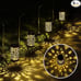 Solar Lights Outdoor Hanging Lanterns, Metal Star Moon Lantern 6 Pack